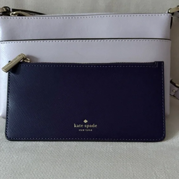 Kate Spade Crossbody Bag & Wallet Set • Light Purple Lilac Leather - Picture 2 of 8